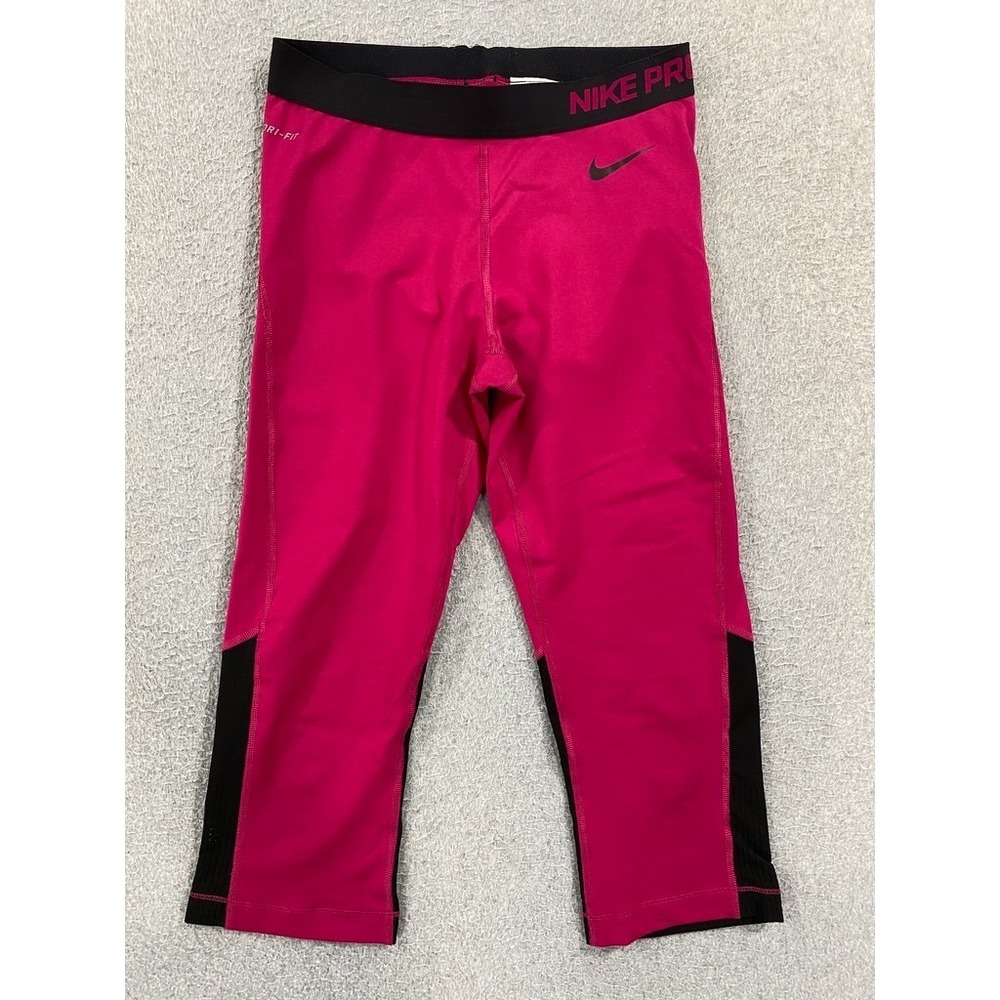 NIKE Pro Pants Women's Large‎ Pink Dri-Fit Running Performance Cross Training